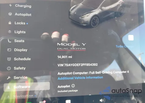 2023 Tesla Model Y Performance Dual Motor All-Wheel Drive z USA, uszkodzony, nr VIN 7SAYGDEF2PF854392